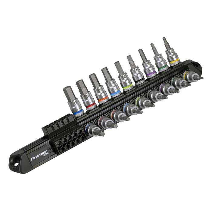 Premier Platinum Series Hex & TRX-Star* Socket Bit Set 3/8"Sq Drive 18pc | AK6252
