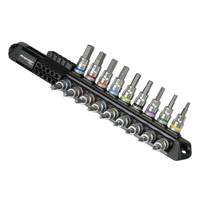Premier Platinum Series Hex & TRX-Star* Socket Bit Set 3/8"Sq Drive 18pc | AK6252