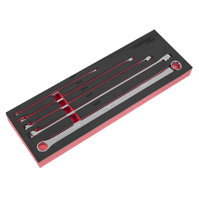 Premier Extra-Long Double End Ring Spanner Set in EVA Foam Tray 5pc | AK63110
