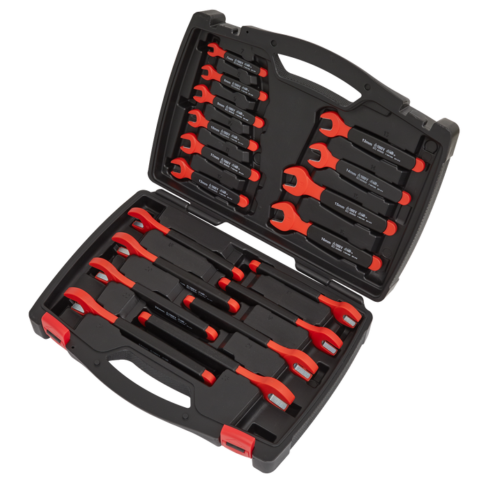 Premier Insulated Open-End Spanner Set 18pc - VDE Approved | AK63172