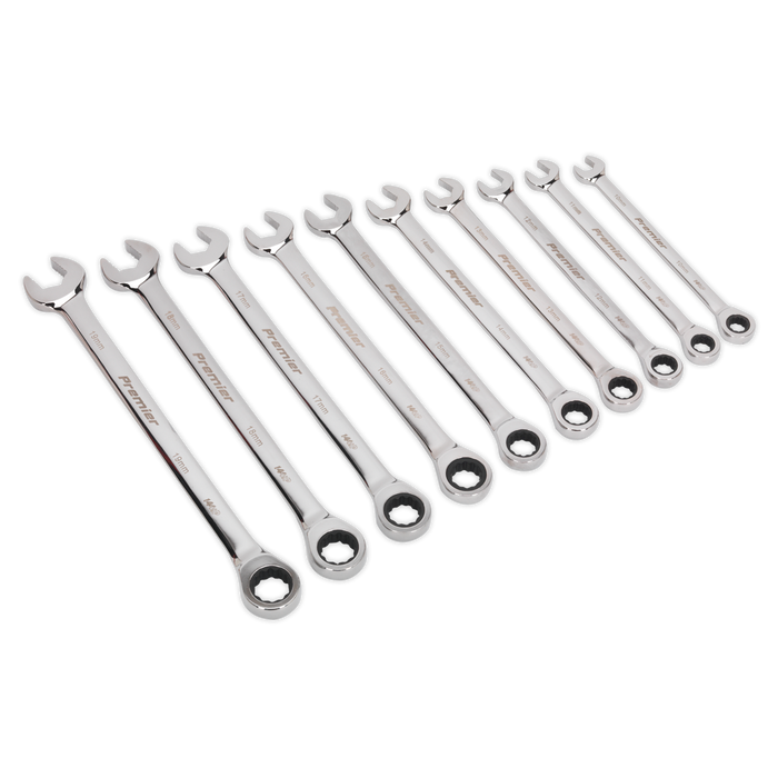 Premier Extra-Long Combination Ratchet Spanner Set 10pc | AK63914
