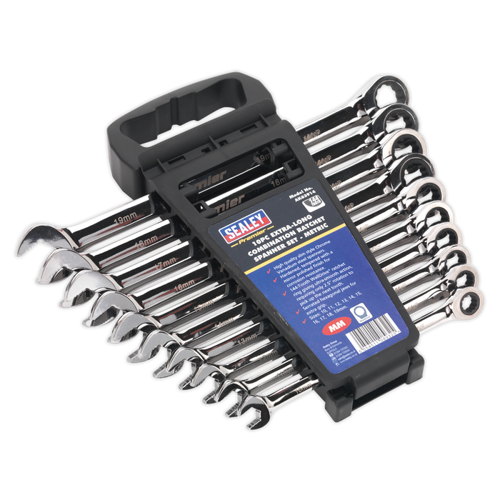 Premier Extra-Long Combination Ratchet Spanner Set 10pc | AK63914