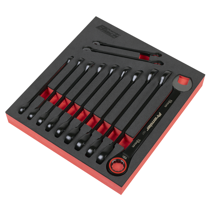 Premier Black Combination Ratchet Spanner Set 12pc | AK63940B
