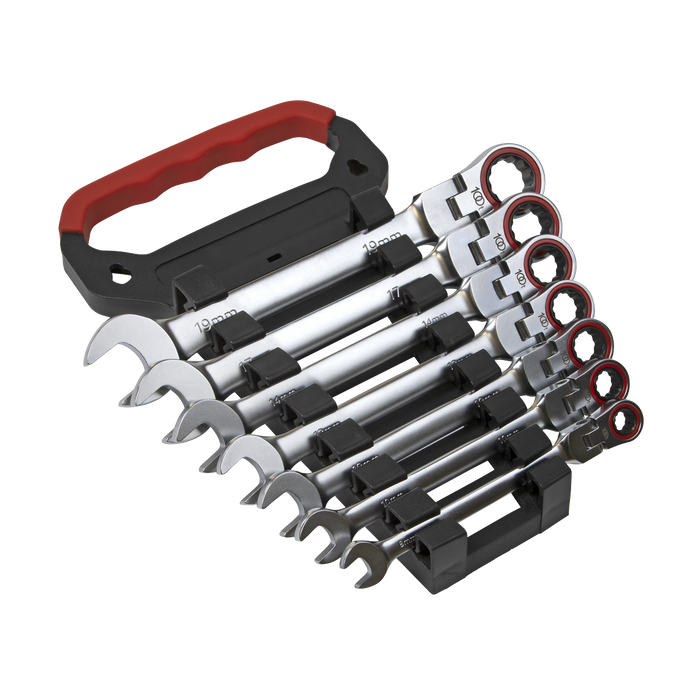 Premier Platinum Flexi-Head Ratchet Combination Spanner Set 7pc | AK63943