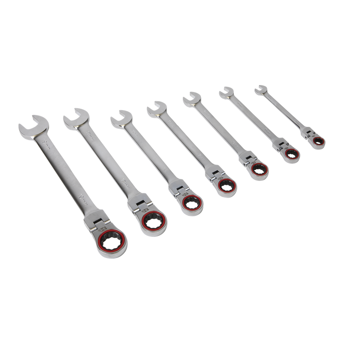 Premier Platinum Flexi-Head Ratchet Combination Spanner Set 7pc | AK63943