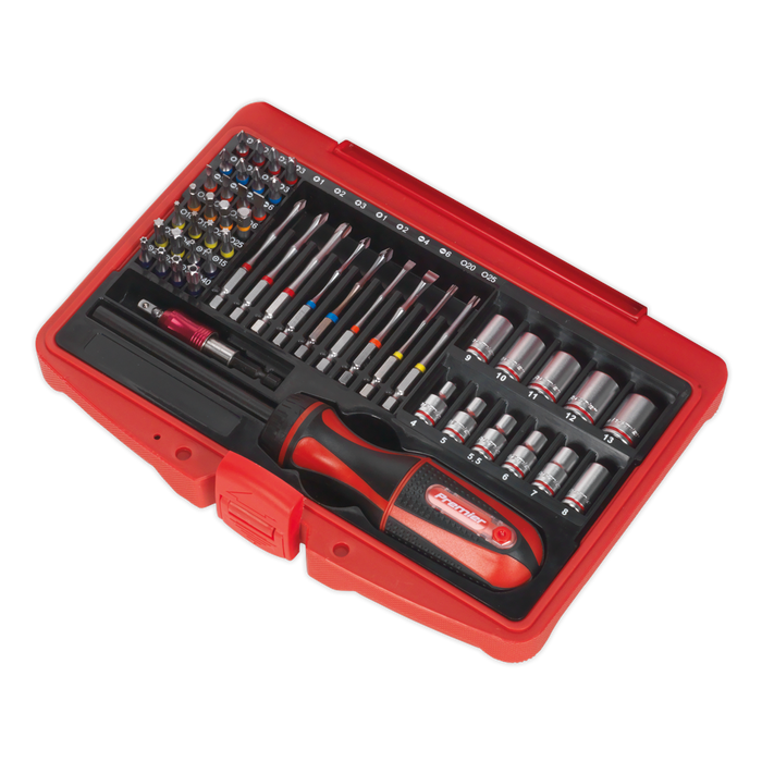 Premier Fine Tooth Ratchet Screwdriver & Accessory Set 51pc | AK64903