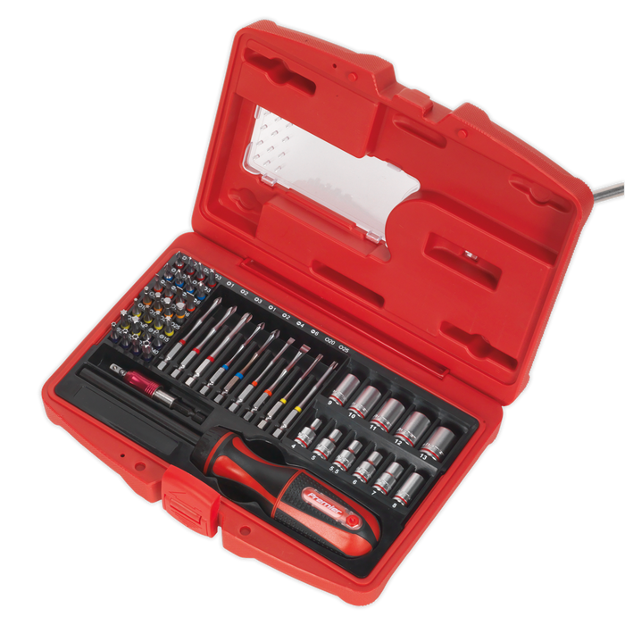 Premier Fine Tooth Ratchet Screwdriver & Accessory Set 51pc | AK64903