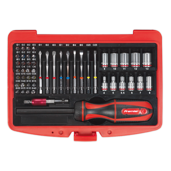 Premier Fine Tooth Ratchet Screwdriver & Accessory Set 51pc | AK64903