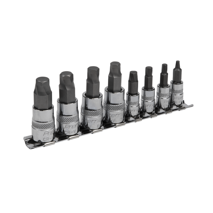 Premier Lock-On™ Hex Socket Bit Set 1/4" & 3/8"Sq Drive 8pc | AK65600