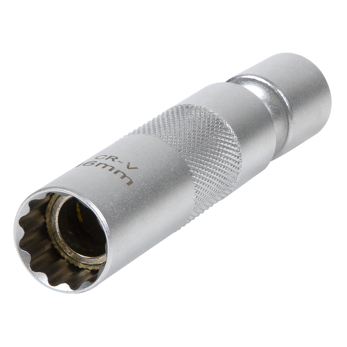 Spark Plug Socket with Universal Joint 3/8"Sq Drive 12-Point 16mm | AK6571
