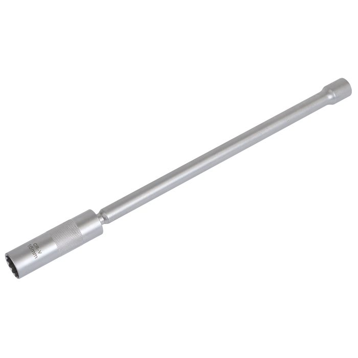Spark Plug Socket with Universal Joint & Extension 3/8"Sq Drive 12-Point 16mm | AK6576