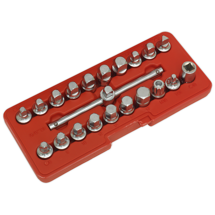 Oil Drain Plug Key Set 3/8"Sq Drive 21pc | AK6586