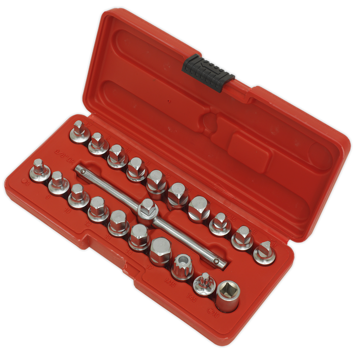Oil Drain Plug Key Set 3/8"Sq Drive 21pc | AK6586