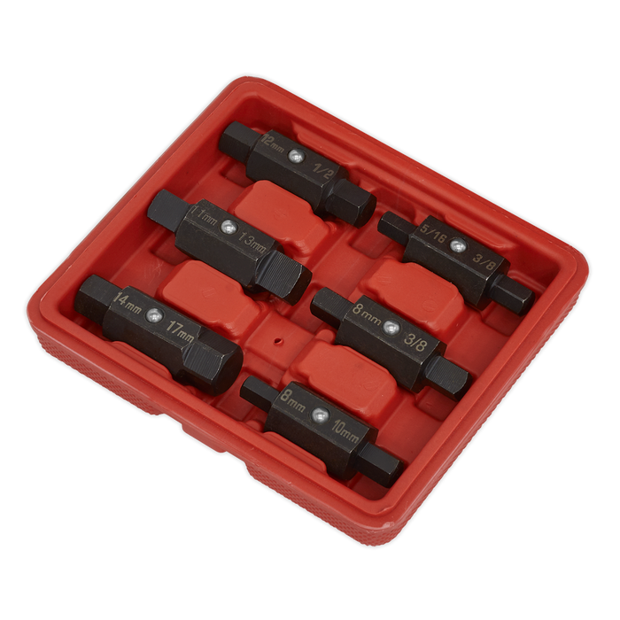 Double End Oil Drain Plug Key Set 6pc | AK658