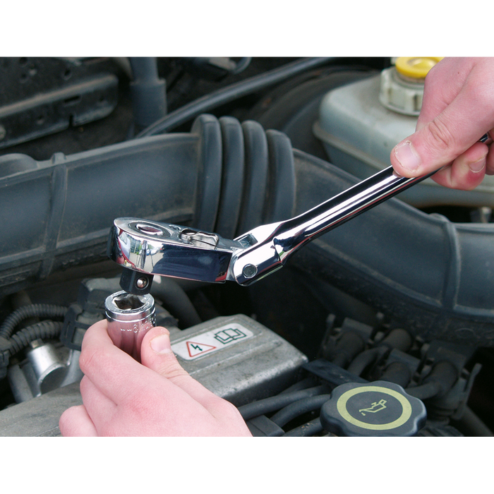Premier Pear-Head Ratchet Wrench with Flexi-Head & Flip Reverse 3/8"Sq Drive 300mm | AK661F
