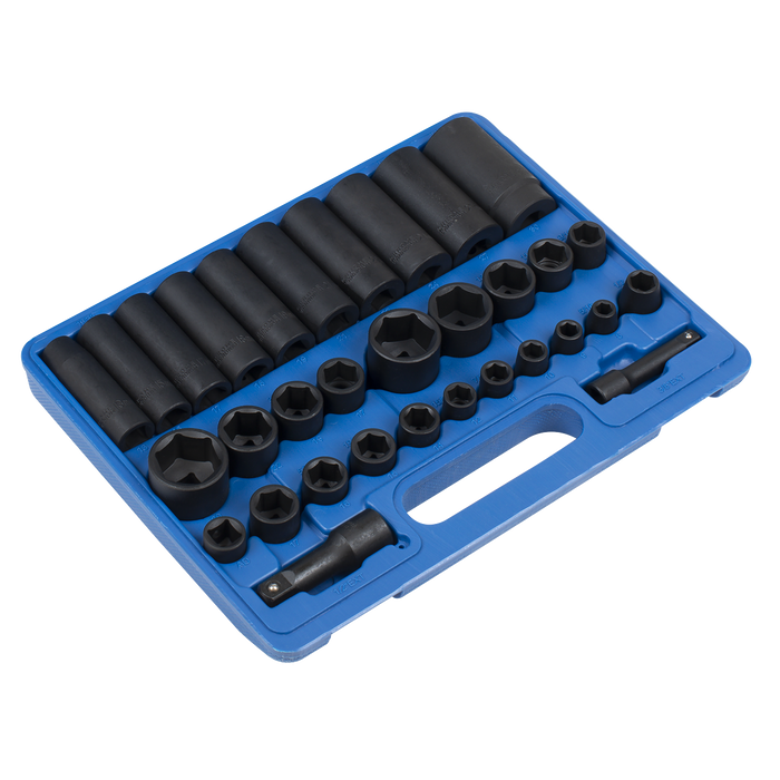 Premier Metric/Imperial Impact Socket Set 3/8" & 1/2"Sq Drive 32pc | AK681