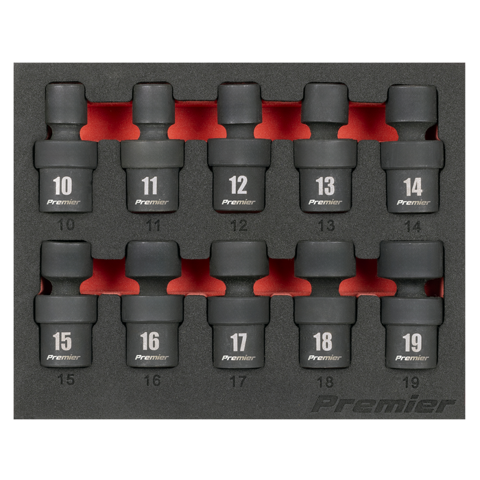 Premier Universal Joint Impact Socket Set 3/8"Sq Drive 10pc | AK68220