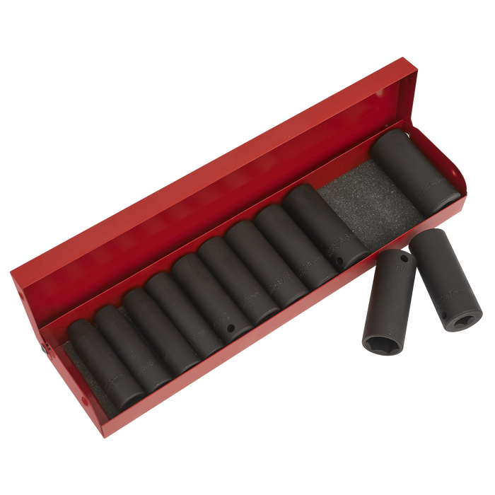 Premier Metric/Imperial Deep Impact Socket Set 3/8"Sq Drive 12pc | AK683
