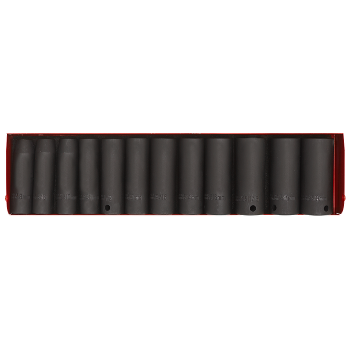 Premier Metric/Imperial Deep Impact Socket Set 3/8"Sq Drive 12pc | AK683