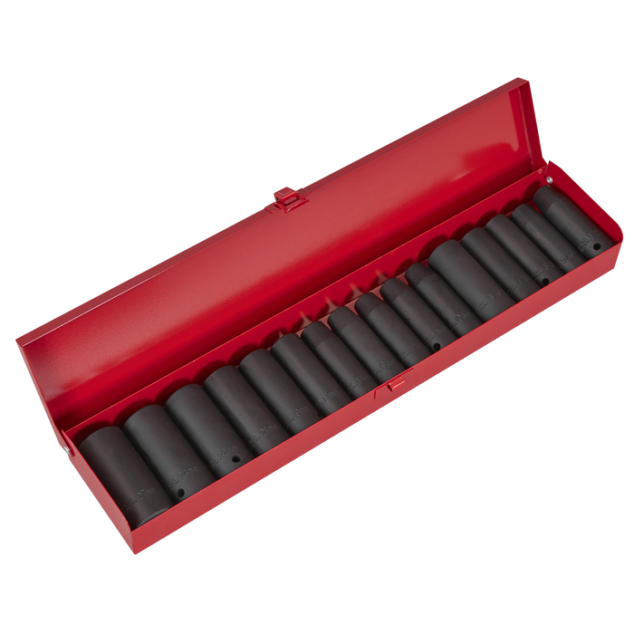 Premier Metric/Imperial Deep Impact Socket Set 1/2"Sq Drive 16pc | AK685