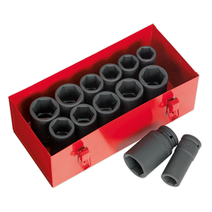 Premier Metric/Imperial Deep Impact Socket Set 3/4"Sq Drive 13pc | AK687