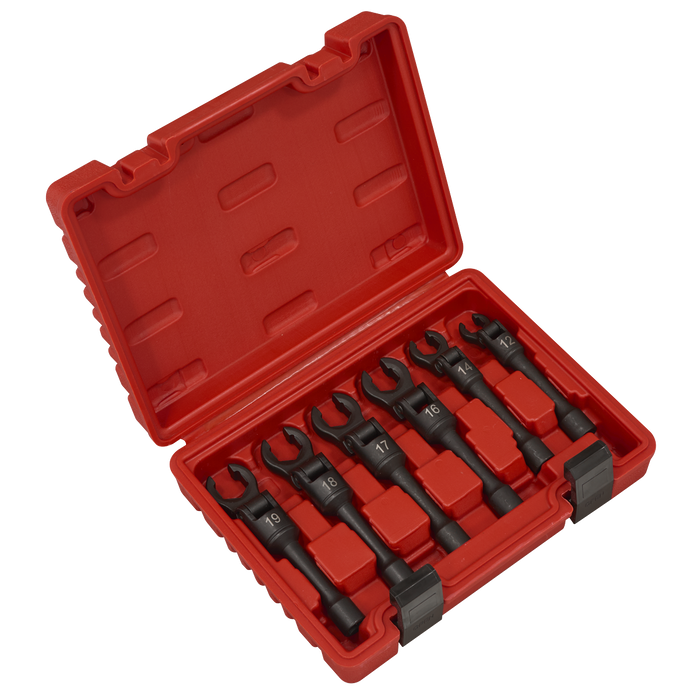 Flexi-Head Flare Nut Diesel Injection Wrench Set 6pc 3/8"Sq Drive | AK6901