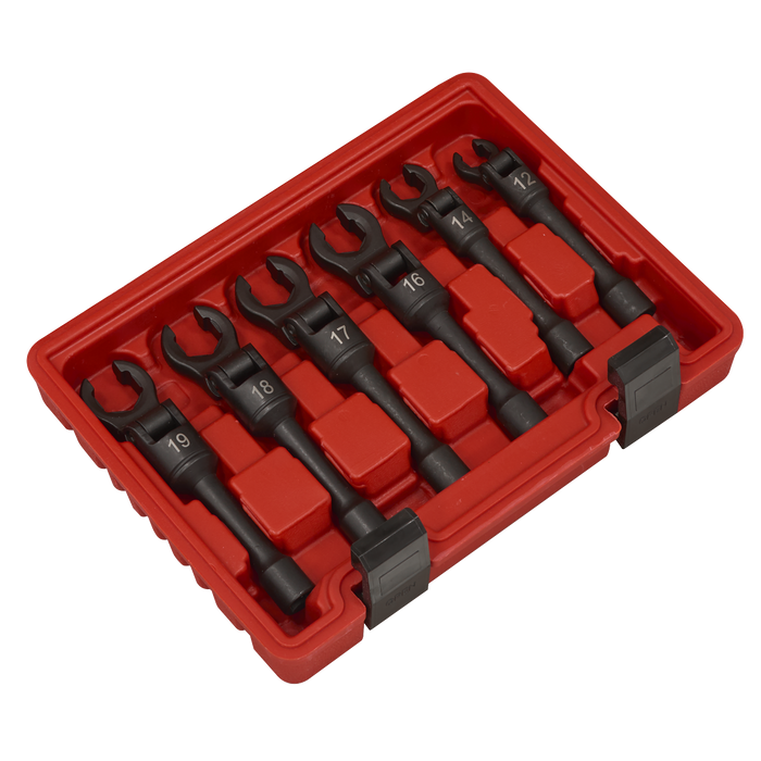 Flexi-Head Flare Nut Diesel Injection Wrench Set 6pc 3/8"Sq Drive | AK6901