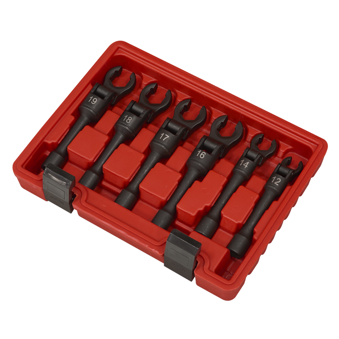 Flexi-Head Flare Nut Diesel Injection Wrench Set 6pc 3/8"Sq Drive | AK6901