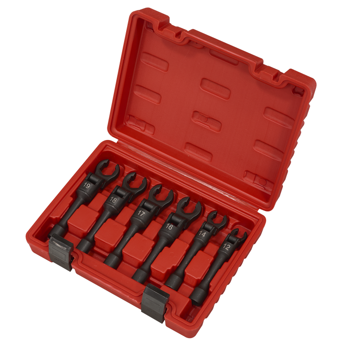 Flexi-Head Flare Nut Diesel Injection Wrench Set 6pc 3/8"Sq Drive | AK6901