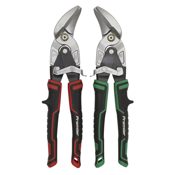 Premier High Leverage Offset Aviation Tin Snip Set 2pc | AK69072