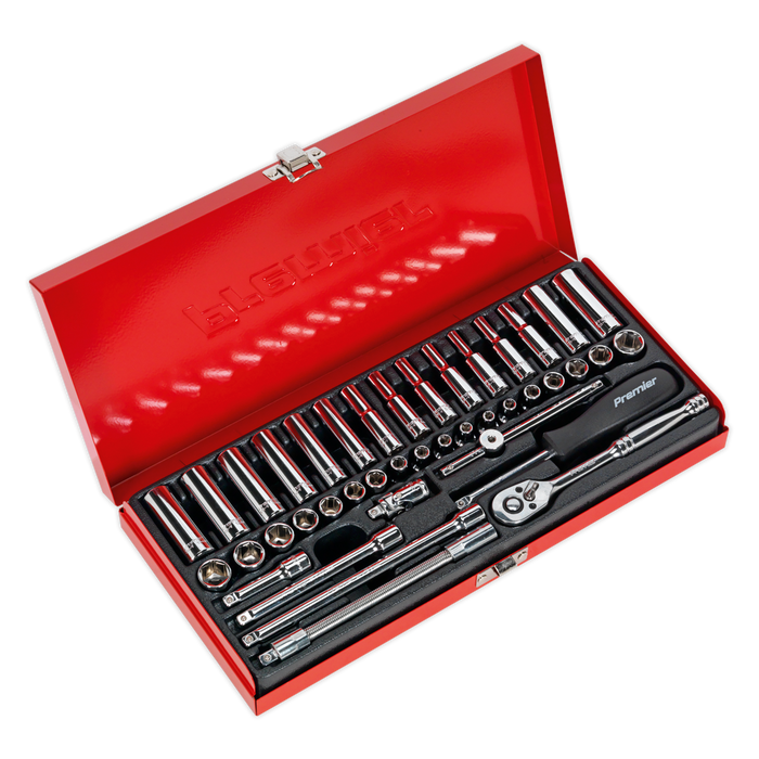 Premier Metric/Imperial Socket Set 1/4"Sq Drive 41pc | AK690