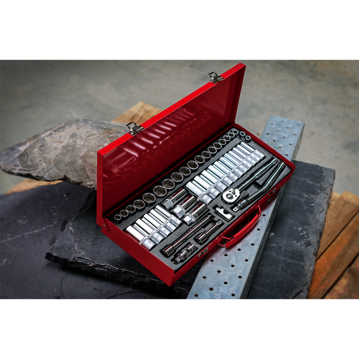 Premier Metric/Imperial Socket Set 3/8"Sq Drive 45pc | AK692