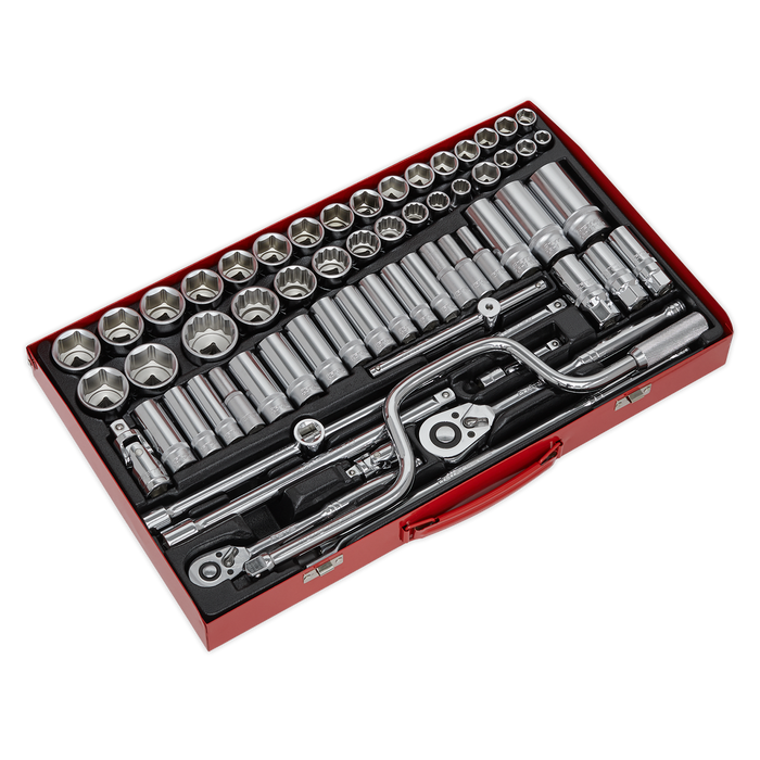 Premier Metric/Imperial/Whitworth Socket Set 3/8" & 1/2"Sq Drive 64pc | AK694