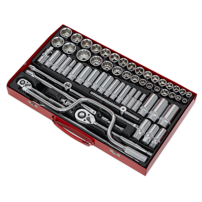Premier Metric/Imperial/Whitworth Socket Set 3/8" & 1/2"Sq Drive 64pc | AK694