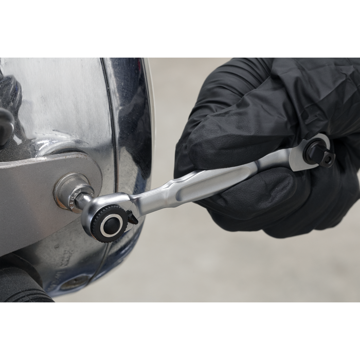 Micro Ratchet Bit Driver & Wrench 1/4"Sq & 1/4"Hex Drive | AK6972