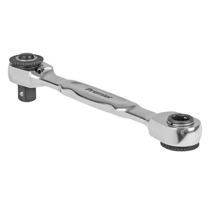Micro Ratchet Bit Driver & Wrench 1/4"Sq & 1/4"Hex Drive | AK6972
