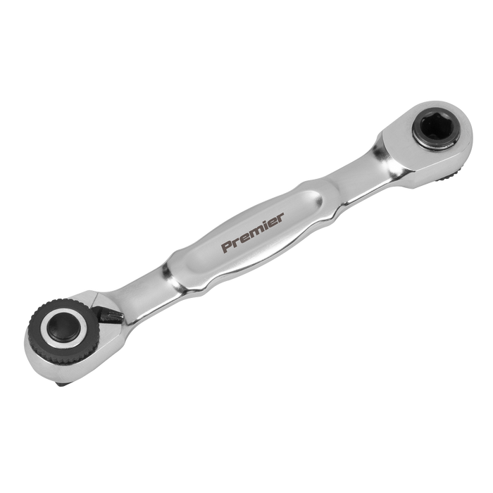 Micro Ratchet Bit Driver & Wrench 1/4"Sq & 1/4"Hex Drive | AK6972