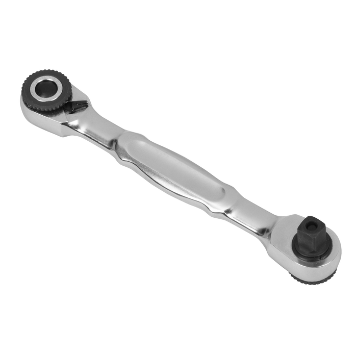 Micro Ratchet Bit Driver & Wrench 1/4"Sq & 1/4"Hex Drive | AK6972