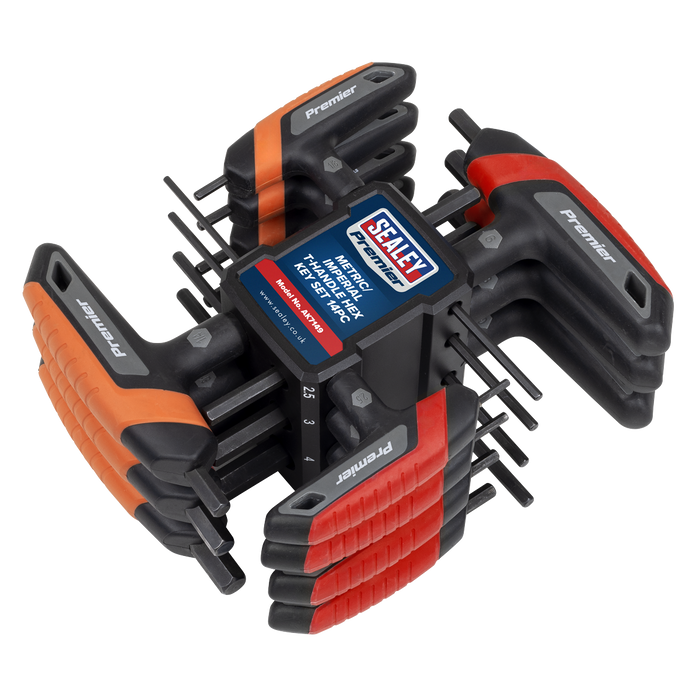 Premier Metric/Imperial T-Handle Hex Key Set 14pc | AK7149