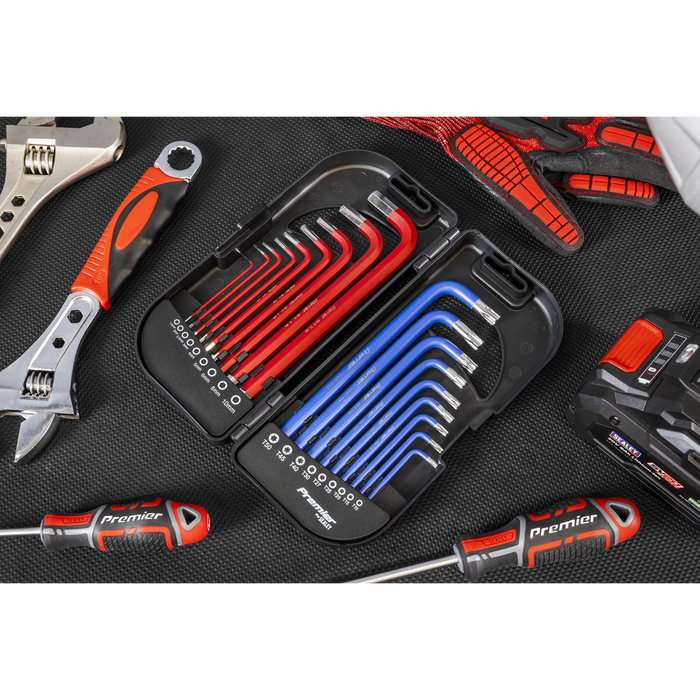 Long Anti-Slip TRX-Star* & Ball-End Hex Key Set 18pc | AK7176