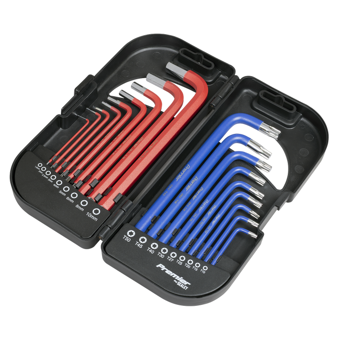 Long Anti-Slip TRX-Star* & Ball-End Hex Key Set 18pc | AK7176