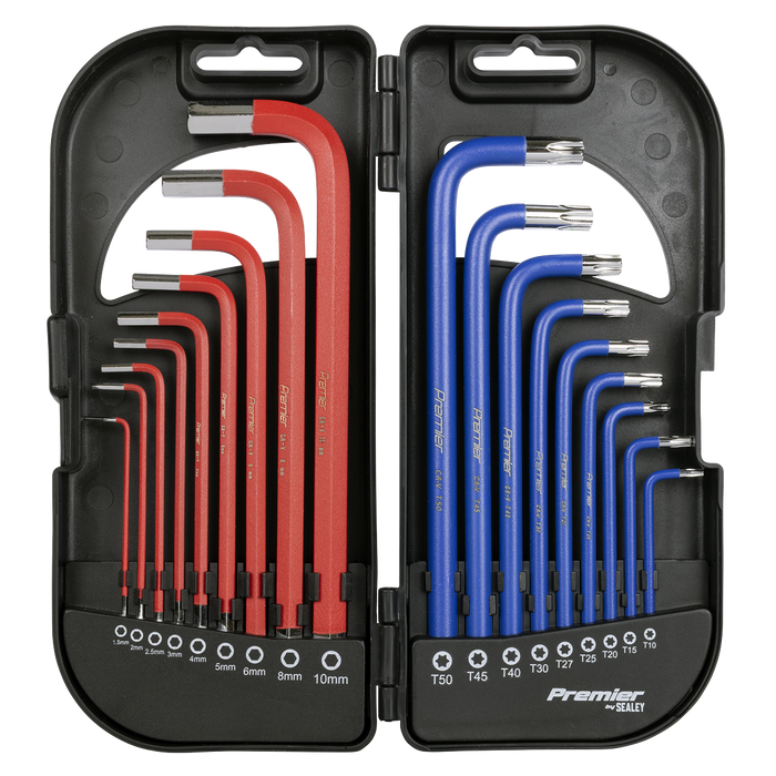 Long Anti-Slip TRX-Star* & Ball-End Hex Key Set 18pc | AK7176