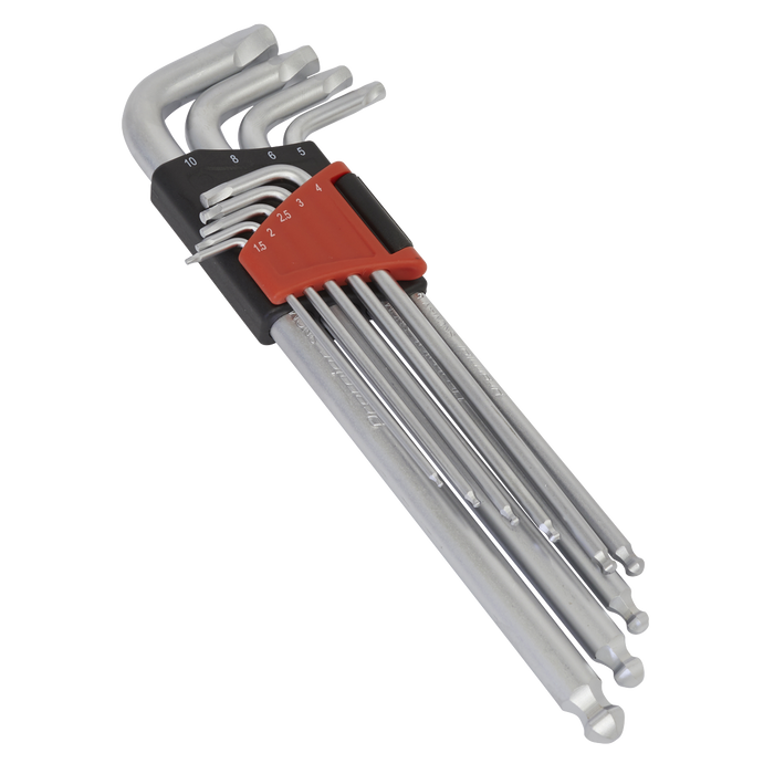 Premier Lock-On™ Extra-Long Ball-End Hex Key Set 9pc | AK7180