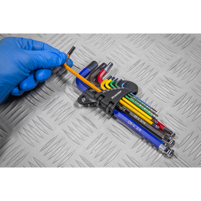 Premier Imperial Long Ball-End Hex Key Set 9pc | AK7197
