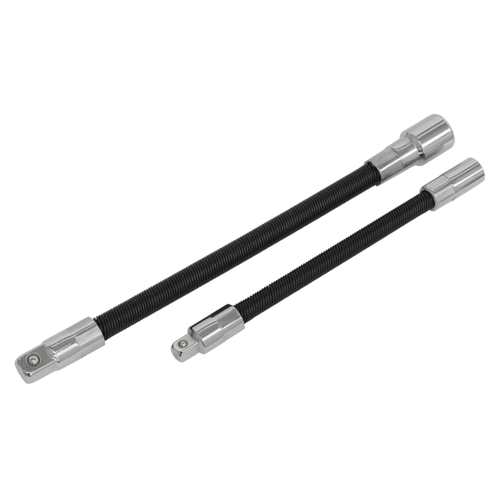 Premier Flexible Extension Adaptor Set 1/4"Sq x 150mm & 3/8"Sq x 200mm 2pc | AK7341