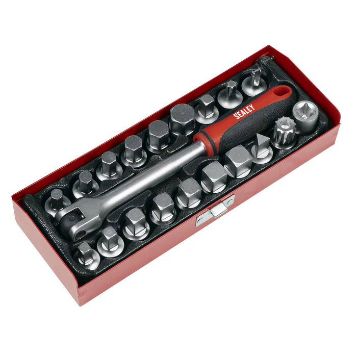 Oil Drain Plug Key Set 3/8"Sq Drive 20pc | AK759