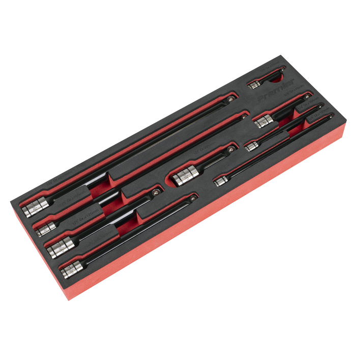 Premier Black Wobble/Rigid Extension Bar Set 1/4", 3/8" & 1/2"Sq Drive 9pc - Premier Black | AK7693