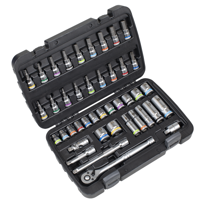Socket & Socket Bit Set 3/8"Sq Drive 42pc | AK7915
