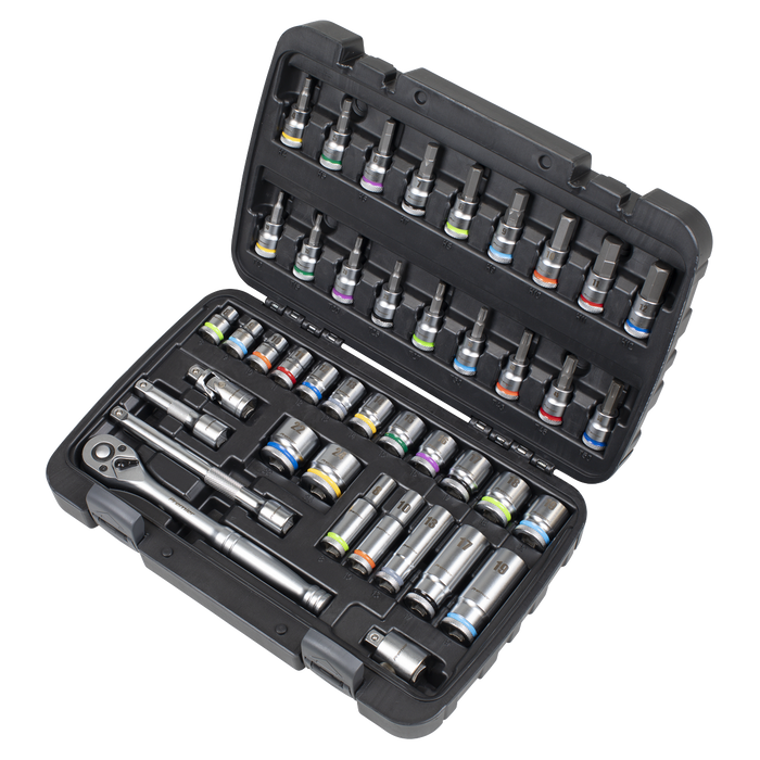 Socket & Socket Bit Set 3/8"Sq Drive 42pc | AK7915