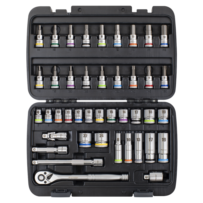 Socket & Socket Bit Set 3/8"Sq Drive 42pc | AK7915